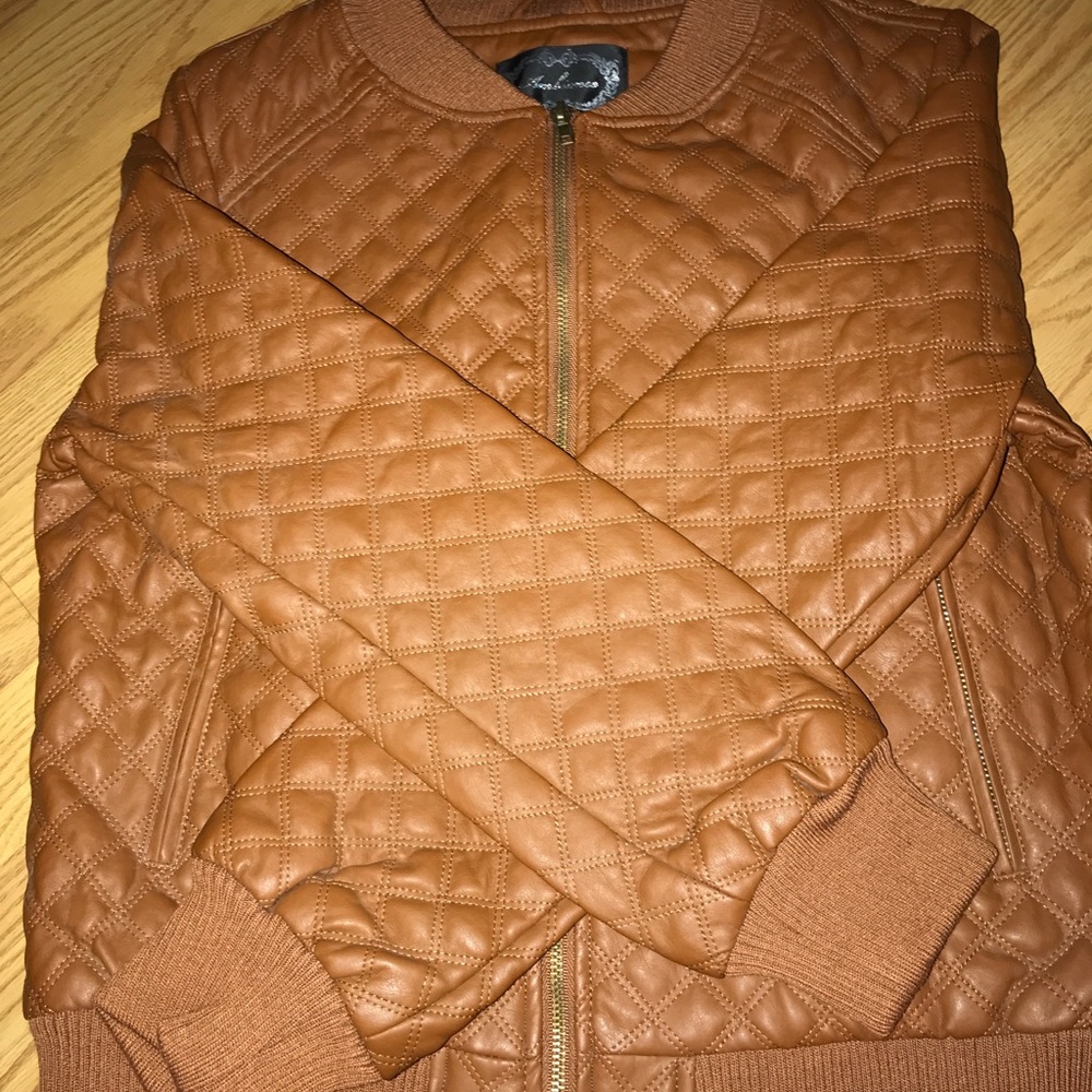 brown padded jacket!